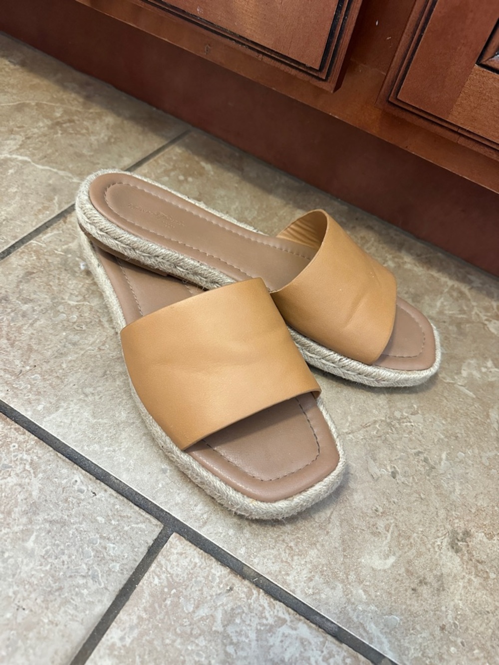 Universal Thread Tan Slide Espadrille Sandals